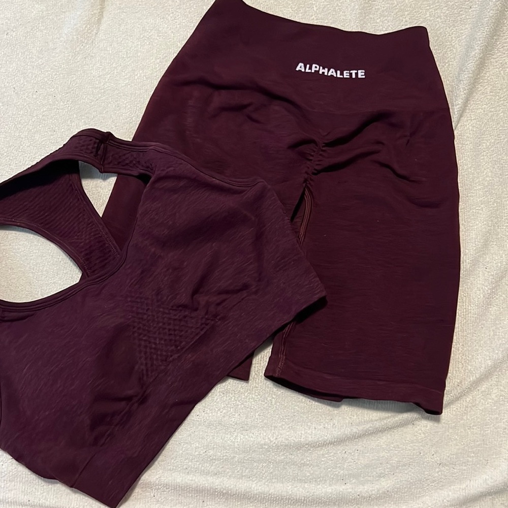 Alphalete Amplify Bra and Biker Short